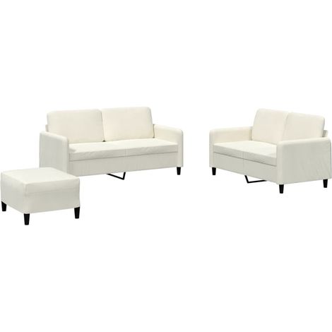 Maison Exclusive - Set di Divani 3 pz Crema in Velluto