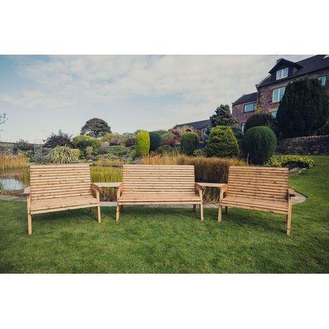 Valley Wooden Garden 7 Seat Set 1X3B 2 X 2B Angled Tray (1/3)