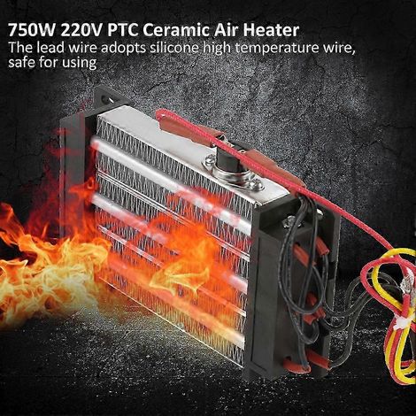 Élément chauffant électrique céramique PTC 750 W, 140 x 76 mm