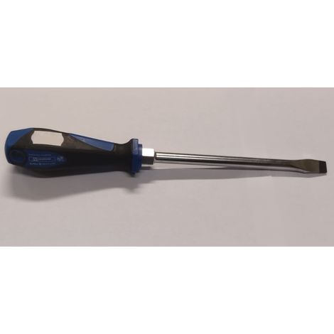 MEISTER - CACCIAVITE PROFESSIONALE CON PUNTA PIATTA 10x175MM MAGNETICA - MANICO BLU/NERO ERGONOMICO