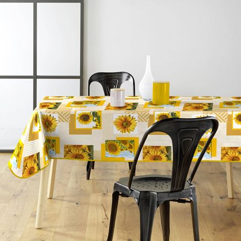 Tischdecke mit Sonnenblumen SUNFLOWER, 140 x 240 cm, Kunststoff