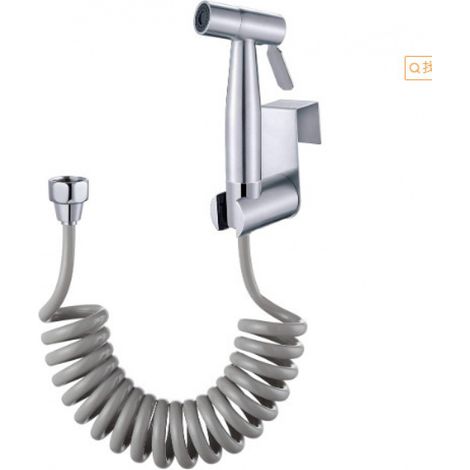 Pulvérisateur de bidet portable avec crochet pour réservoir d'eau et tuyau de douche télescopique flexible en ABS (1/4)