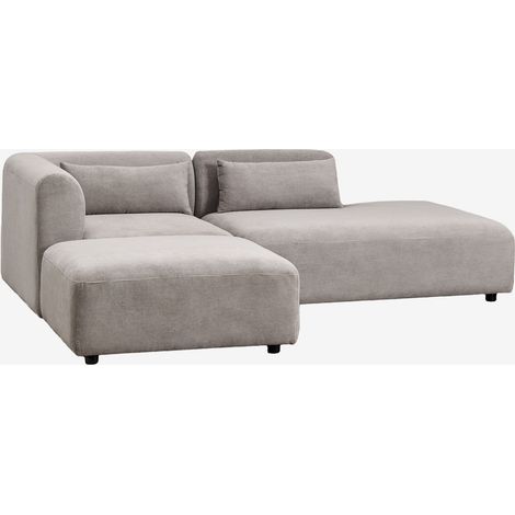 SKLUM Zweiteiliges modulares Ecksofa mit Chaiselongue rechts und Fogler-Hocker                                   