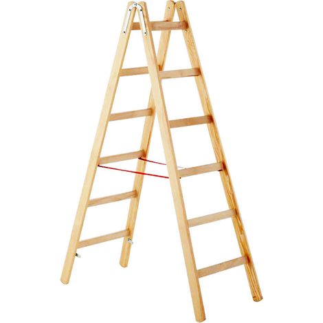Zarges Holz Stehleiter Cresta B, beidseitig begehbar 2x8 Sprossen (1/2)