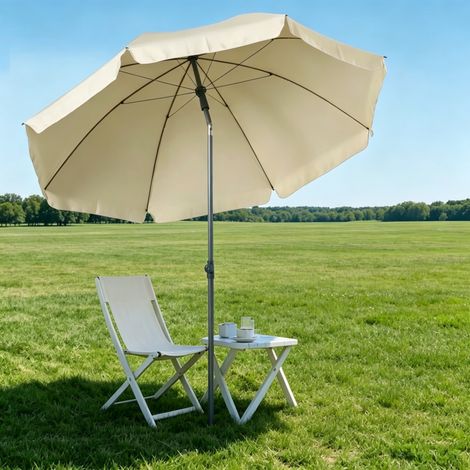 Parasol de plage, parasol de balcon, parasol d'extérieur inclinable (1 parasol uniquement, base non incluse) (1/5)
