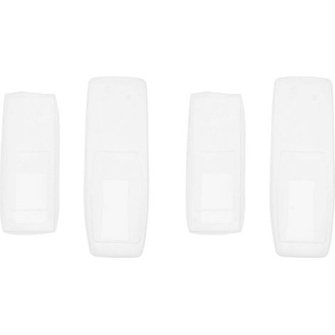 Set mit 4 Silikon-Schutzhüllen für TV-Fernbedienungen – 16 x 5,5 cm – Weiß (1/4)