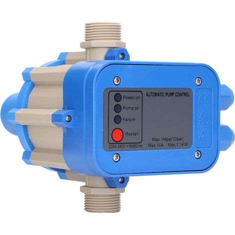 Pressostat de pompe à eau 1,5 bar – 3,0 bar, étanche, réglable, bleu-gris, 220 V – 240 V, 1,1 kW