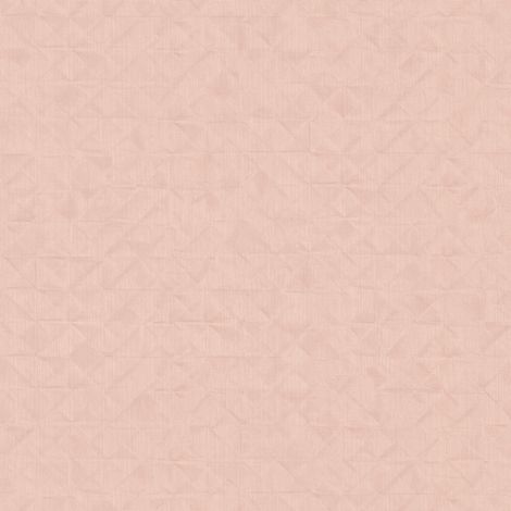 Papier peint intissé rose à motif | Papier peint moderne rose pastel avec motifs géométriques | Tapisserie graphique unie pour chambre fille - 10,05 x 0,53 m (1/5)