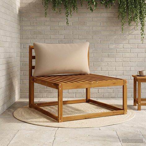 vidaXL Back Cushion PUTTEN 100% Polyester Sand 80 x 40 x 15 cm (1/5)