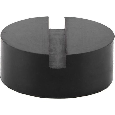 Coussinet en caoutchouc rainuré noir populaire et pratique de 6 cm pour cric, avec soudure par pincement et coussinet latéral en caoutchouc (1/4)