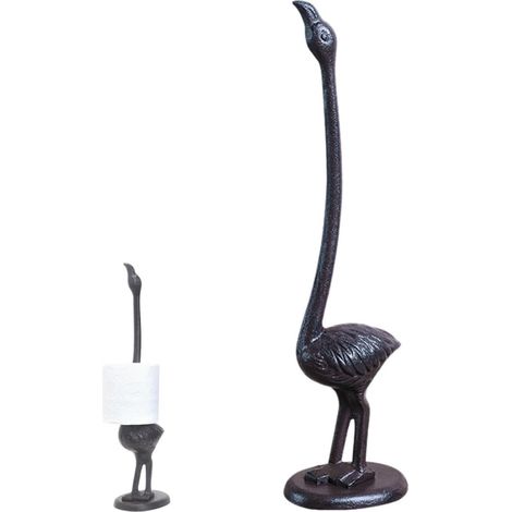 Porte-essuie-tout vertical SHINEOFI en fer noir forme de flamant (1/5)