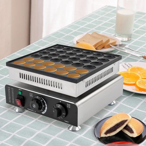 Mini crêpière, machine à crêpes 36 trous, machine à gaufres électrique pour restauration salons boulangeries magasins de boissons (1/5)