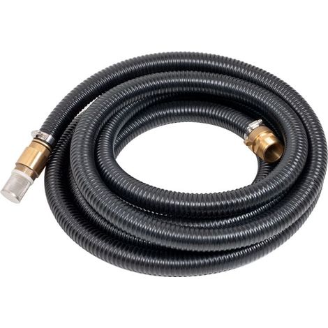 Kit d'aspiration 7m Ø32mm – Crépine laiton avec clapet anti-retour – Pour filtration impuretés – Connecteur mâle/femelle 1"1/4 33/42 – Korman