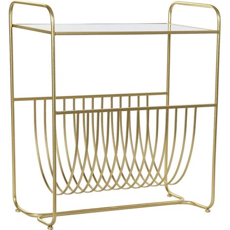 Table d'appoint dorée élégante et design pour salon - Doré élégant et lumineux (1/5)