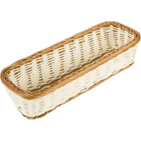 Panier rectangulaire imitation rotin, polyvalent pour cuisine et maison (1/4)