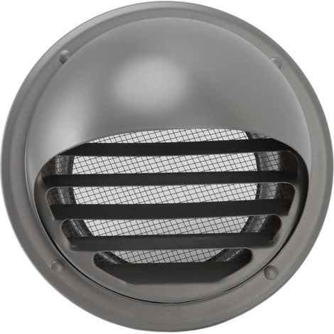 Grille d'aération ronde en acier inoxydable, étanche et coupe-vent, pour système de ventilation murale extérieure