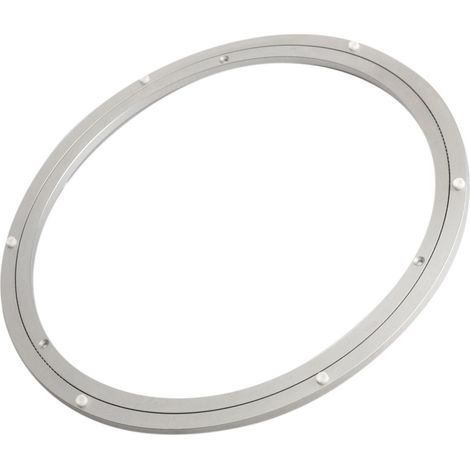 Plato giratorio de aluminio de 391 x 8,5 mm con rodamiento, ideal para la cocina o como soporte para pasteles. (1/4)