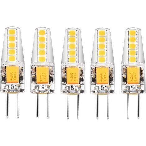 Lot de 5 ampoules LED G4 Blanc naturel 4000K AC / DC 12V 3W 200LM remplacement g4 20w halogène Pas de variateur Pas de scintillement Ampoule à culot à broches led (1/4)