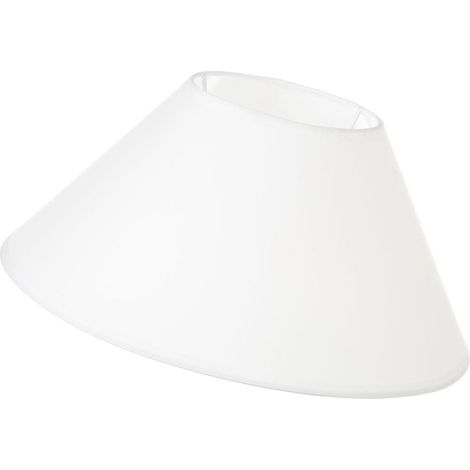 Abat-jour blanc 40 cm – Polyester et métal – Hauteur 21 cm – Diamètre 40 cm – Système adaptable E14/E27 – Unimasa