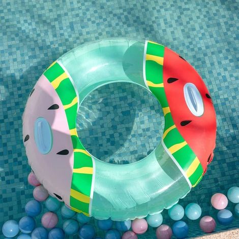 Bouée de natation, flotteurs de piscine gonflables, jouets flottants en forme de pastèque, jouets d'été pour piscine, plage, décorations de fête de piscine(90cm) (1/5)