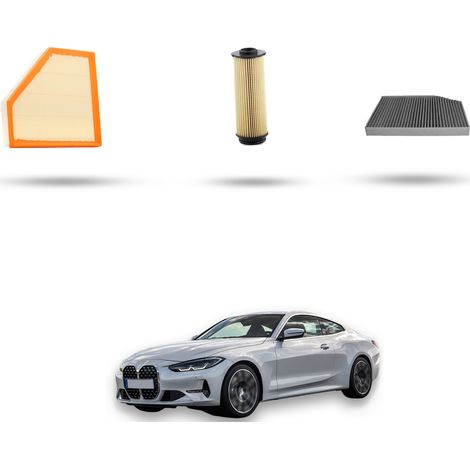 Kit tagliando 3 filtri compatibile con Bmw serie 4 (G22,G23 G80) M440i Hybrid 285kw dal 2020 (1/4)