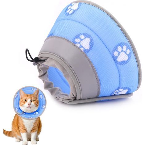 Collier conique pour chat, collier chirurgical souple de style élisabéthain – Convient aux chats de petite et grande taille (1/5)