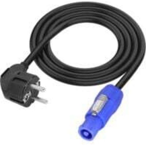 EU Plug AC 20A Powercon Rallonge, Cordon d'alimentation powercon 250V schuko Plug, câble étanche 16AWG pour Lampes de Table, Service Audio, appareils LED (2M/3.28FT) (1/4)