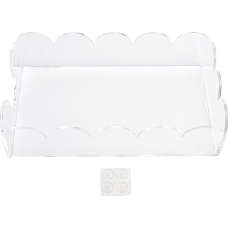 Porte-serviettes en acrylique transparent design ondulé 22,9x6,1x13cm élégant pour salle de bain cuisine hôtel mariage (1/5)