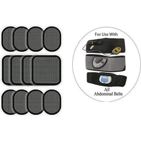 12Pcs Électrode de Ceinture,Compatible avec Abs Series, Électrode de Rechange pour Slendertone Ceintures Musculation Abdo (1/4)