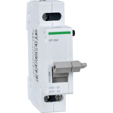 Contact auxiliaire OF pour interrupteur iSW 3A 415VCA 6A 250VCA Acti9 (1/3)