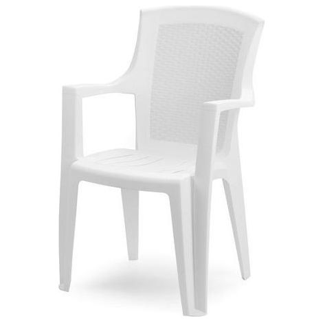 PROGARDEN sillon resina eden rattan blanco , Sillón Eden rattan blanco. -Marca: Progarden. -Silla Resina Rattan de respaldo alto blanco. -Dimensiones (LxWxH) cm: 62 x 60 x 89. -Col