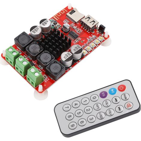 TPA3116 Digitalverstärkerplatine Bluetooth-Empfänger USB-Stick/TF-Karten-Decoder mit Fernbedienung (1/5)