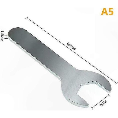 Clé à fourche extra-plate pour robinetterie de salle de bain, outil mono-extrémité compact pour fixation sanitaire, modèle fin et léger. (1/5)