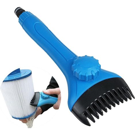 Nettoyeur De Cartouche De Filtre Pour Piscine - Buse Manuelle Réglable Avec Commande De Débit D Eau - Pour Piscine Spa Jacuzzi Et Bassin - 1 Pièce