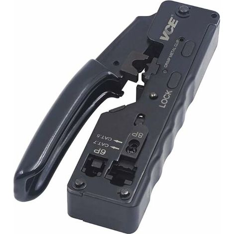 Outil de sertissage professionnel pour connecteurs de câbles Ethernet RJ45, Cat7, Cat6a, Cat6 et Cat5/RJ11