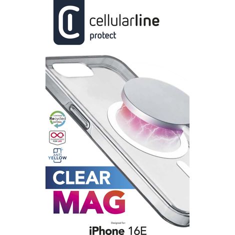 CellularLine Clear MAG Hard Case für iPhone 16E – MagSafe (1/4)