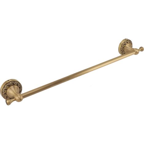 Porte-serviette de salle de bain 50 cm, cuivre robuste, style rétro élégant, support pour serviette à main avec vis et clé Allen, pour maison et cuisine, antique (1/5)