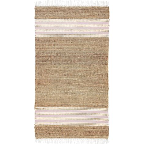 Rug MIRZA Pastel Pink 80 x 150 cm Jute
