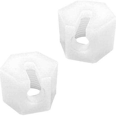 Lot de 2 pièces de rechange pour Sodastream - Écrou de rechange - Compatible avec Sodastream Crystal 1.0 et 2.0, Jet, Spirit, Easy, Crystal, Terra, Duo 1.0 et 2.0 (blanc) (1/5)