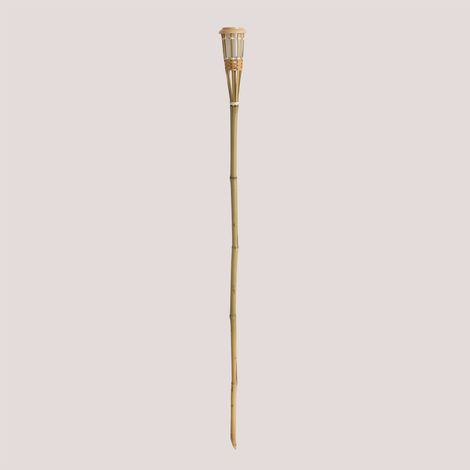 Antorcha LED solar para exterior en bambú Tasya SKLUM         ↑145 cm (1/5)