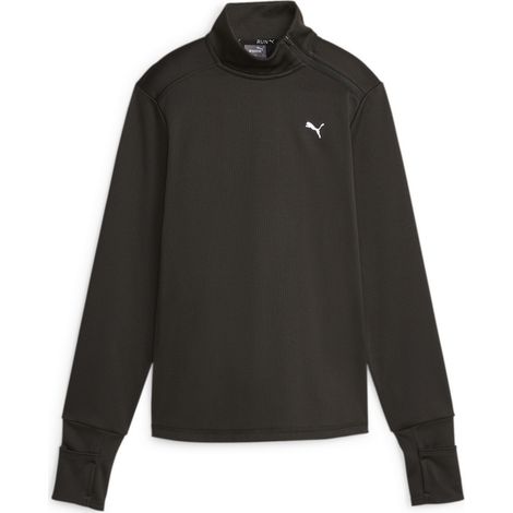 Felpa da donna Puma RUN MICRO FLEECE 1/2 ZIP nera 52405501 r XS