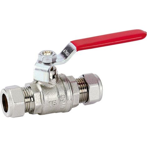 Nemo Go vanne a bille poignee longue passage complet 2x clamp ø15 mm laiton (1/3)