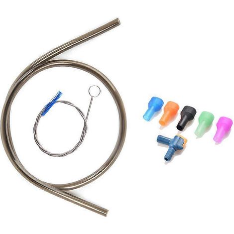 Kit de fixation huit pièces pour tuyau marron, équipement de sport, d'hydratation, de camping et de randonnée, accessoires de camping