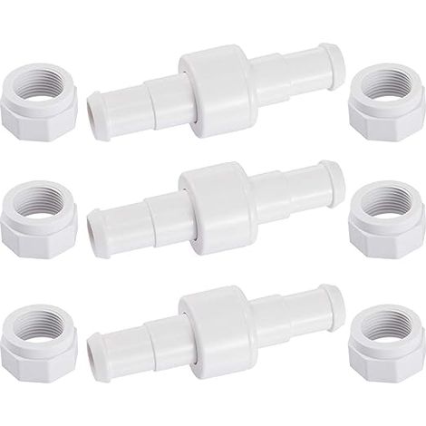 Poweka D20, 3er-Pack drehbare Schlauchverbinder mit 6 D15-Spitzen, kompatibel mit Zodiac Polaris 180 280 380 Roboter-Poolreiniger