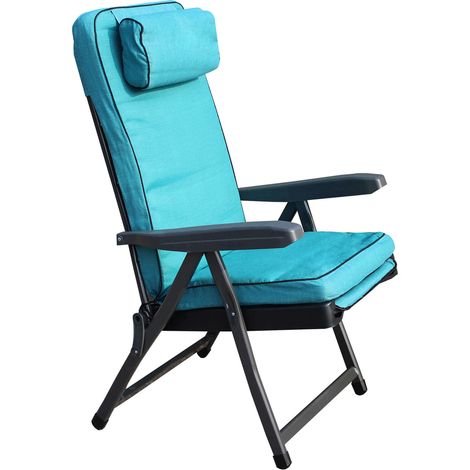 Renader -Stuhl mit entspannung entspannung entspannbar entspannen und Paradiesplapose Trolley - Azure