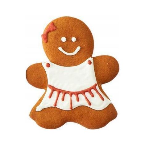 Almohada navideña de galleta de jengibre de la Sra. Gingerbread (1/3)