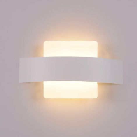 Moderne 6W LED-Nachttischlampe, Acryl-Wandlampe, Leselampe, Metall-Wandlampe, 3000K warmweißes Licht. (1/5)