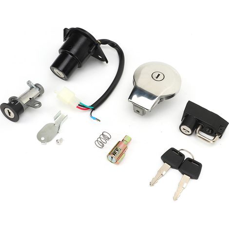 Ensemble de verrouillage pour contacteur d'allumage, réservoir d'essence, casque et coffre de moto avec clés pour Virago XV125 XV250 XV535 (1/5)