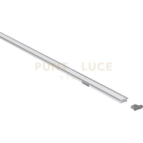 GSTP41- PROFILO IN ALLUMINIO SEZIONABILE AD INACASSO SU CARTONGESSO PIU DIFFUSORE COLORE GRIGIO
