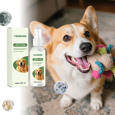 Spray buccal pour chien - Nettoie les dents en douceur, rafraîchit l'haleine et assure un soin quotidien - 100 ml (1/5)